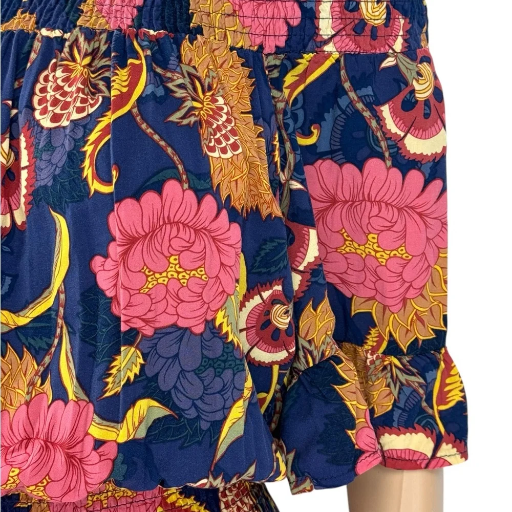 Entire 3pc Outfit Floral Dress Jacket & Hat Set Brown Navy & Pink Print - Picture 10 of 16